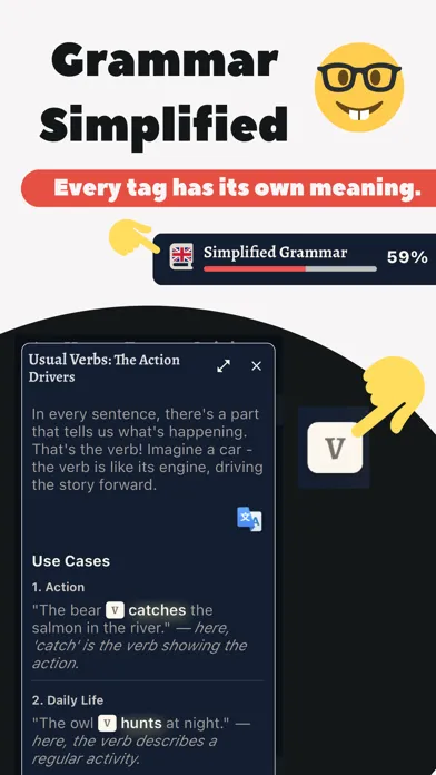 Capturas de pantalla de Grammar flashcards - Metkagram